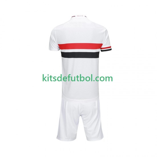 Equipación completa Niño Sao Paulo Camiseta de local 2025-2026 Manga Corta