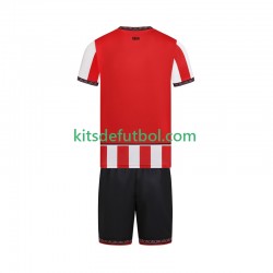 Equipación completa Niño Sheffield United Camiseta de local 2025-2026 Manga Corta