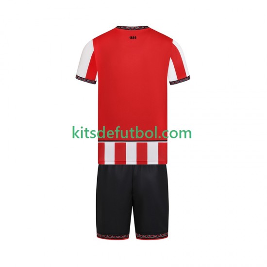 Equipación completa Niño Sheffield United Camiseta de local 2025-2026 Manga Corta