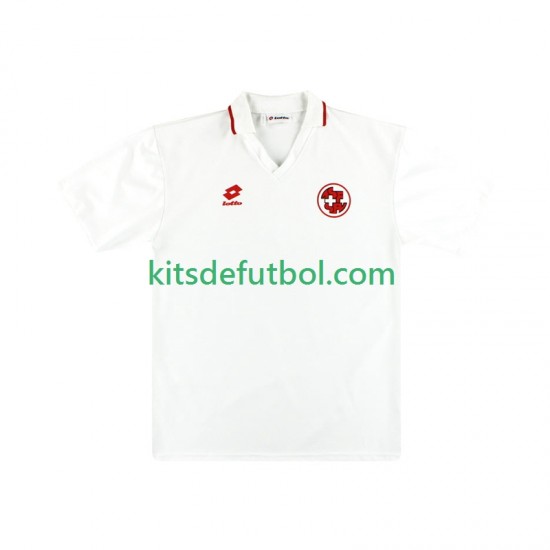 Suiza Retro 1994 Hombre Camiseta de visitante Manga Corta