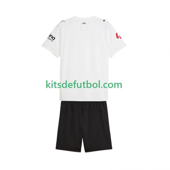 Equipación completa Niño Valencia CF Camiseta de local 2025-2026 Manga Corta